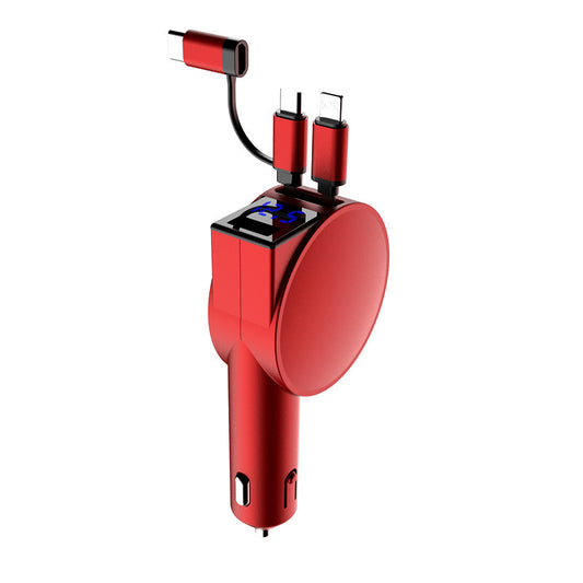 Chargeur de Voiture Rapide Premium - Câbles Rétractables